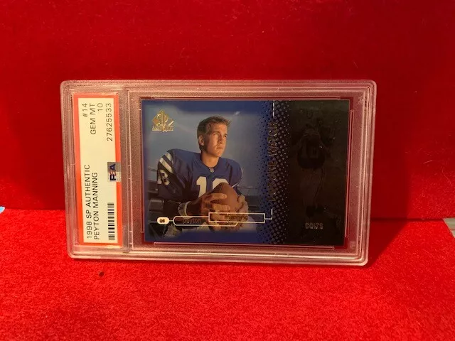1998 SP Authentic Peyton Manning PSA 10 Rare Low Pop 1998 SP Authentic Peyton Manning PSA 10 Rare Low Pop