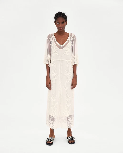 chinese dress ladies Zara Rose Crochet Maxi Dress