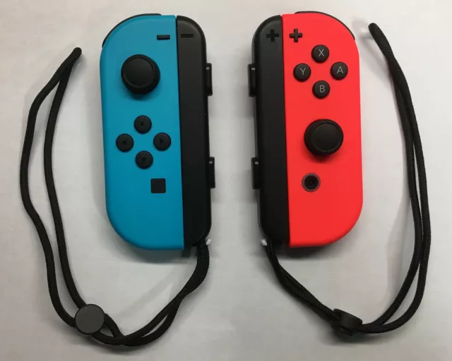 Genuine Nintendo Switch - Joy-Con (L/R)- Neon Blue (L) Neon Red (R) - UD