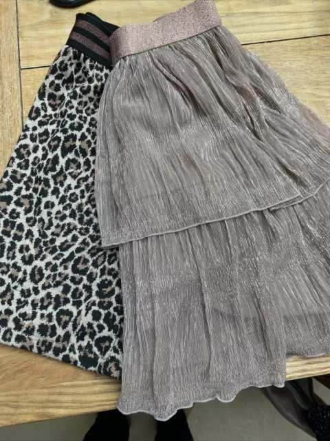 Girls NEXT Skirt Bundle - Age 10 Years - Sparkly & animal print party skirts VGC