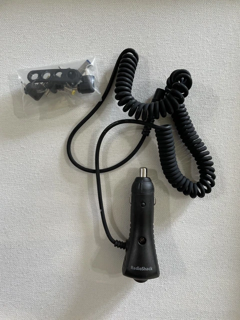 RadioShack Car Power Adapter Coiled Cord W/ Adaptaplugs A B H M