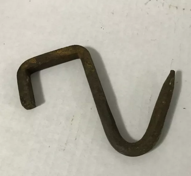 Hand Forged Iron S Hook Rusty Primitive Hanger Garden Kitchen Barn Antique