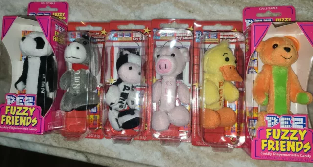 Huge Lot Of vintage Pez Dispensers Fuzzy Friends. Key Chains. Rare. Collectible.