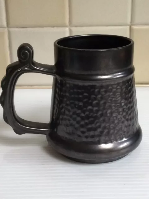 Prinknash Abbey Pottery. Pewter Coloured Large Mug / Tankard. Made In England