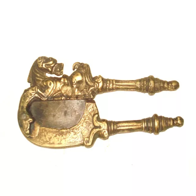 Vintage Solid Brass Betel Rare Nut Cutters Sarota Indian Very Old