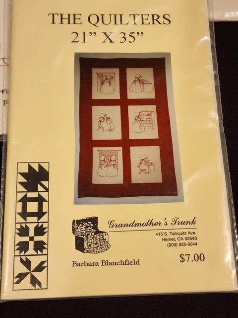 Baúl de abuela THE QUILTERS 21"" x 35"" Barbara Blanchfield Redwork 12 diseños