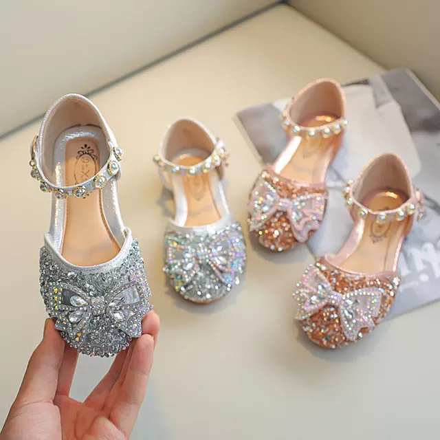 Girls Kids Toddlers Youth Wedding Party Show Dress Princess Sandals School Shoes