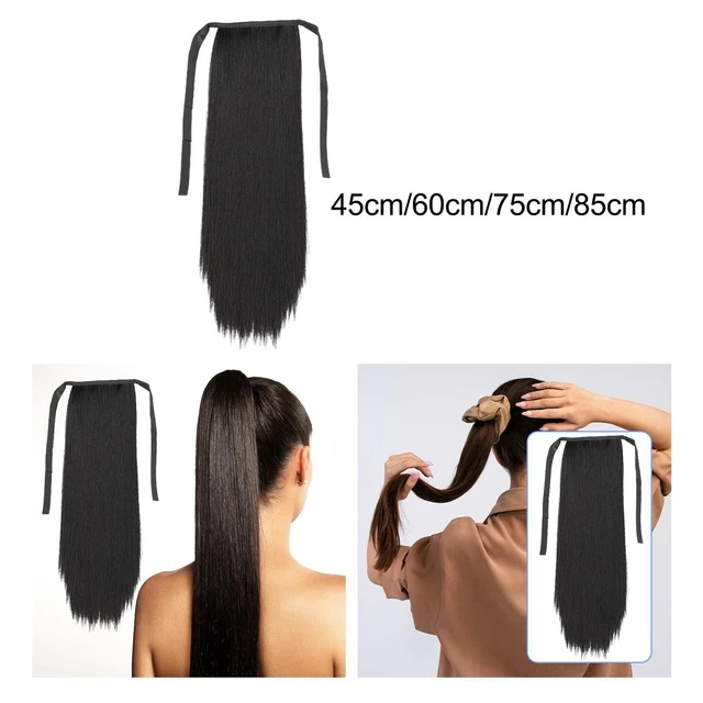-Clip en cordón-cola de caballo extensiones de pelo para
