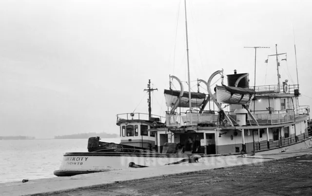 1960's Toronto Harbour Queen City Ship Original B&W 35mm Film Negative