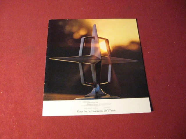 1967 Lincoln Small Sales Brochure Catalog Booklet Old Original
