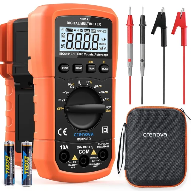 Automatisch Digital LCD Multimeter Voltmeter DC AC Amperemeter Messgerät Tester