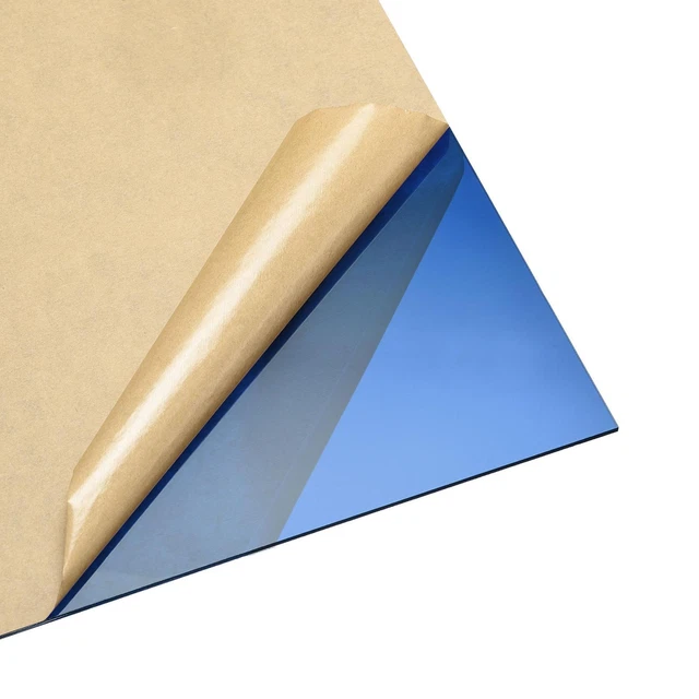 2uds Azul Transparente Fundido Acrílico Hoja, 12"x 12", 3mm Grosor Plástico PMMA