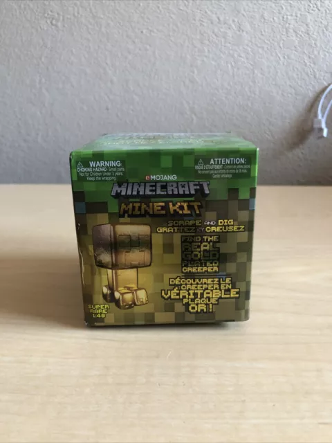 Gold Creeper Super Rare REAL GOLD Plated Minecraft Mine Kit Scrape