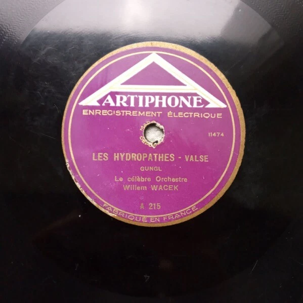 Mistinguett La Belote 78 TOURS RPM Pathé Erreur etiquette Artiphone