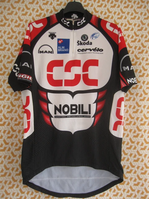 Maillot Cycliste Descente CSC Team 2007 (vintage, XL, Manches Courtes, Italie)