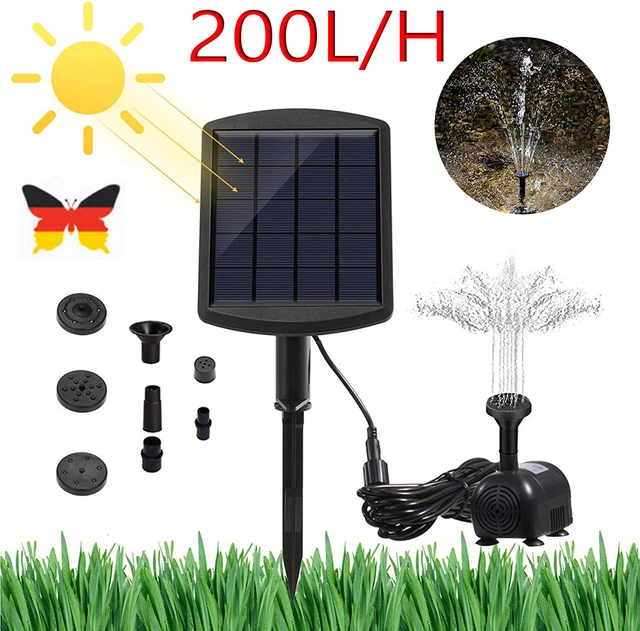 SOLAR TEICHBELÜFTER SAUERSTOFF Pumpe Gartenteich Teichbelüftung