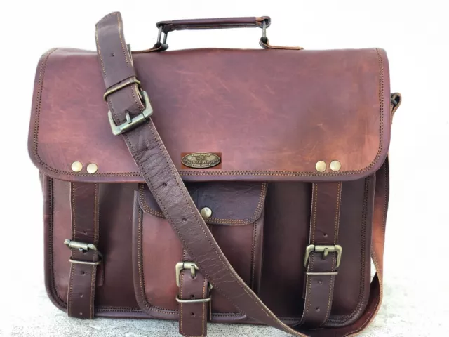Neuf Cuir Homme Affaires Mallette Sac à Main Ordinateur Portable PC Bandoulière