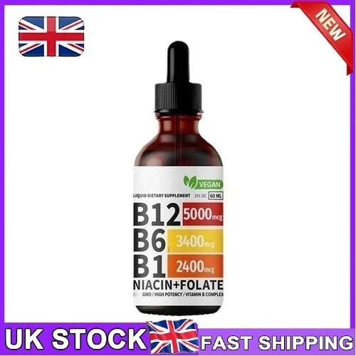 NUSAVA VITAMIN B12 B6 Liquid Drops, B12 Sublingual B Complex B12 5 ...