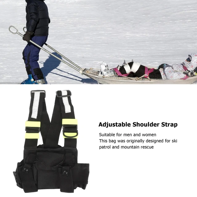 Radio Harness Bag Fluorescent Green Chest Bag For 2 Way Radio CRY