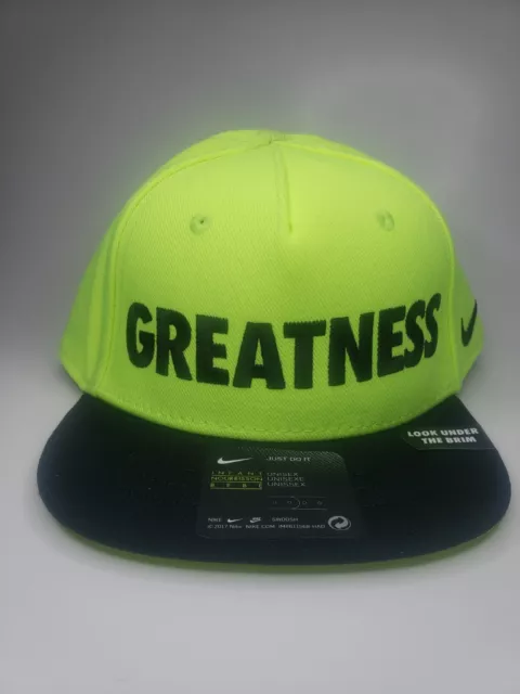 Nike Hat Infant Black Neon yellow “Greatness Starts Here” Adjustable Snap Back