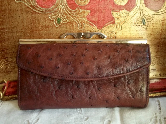 Portefeuille Vintage En Cuir Véritable Avec Compartiment Pour Monnaie Et Clés – Avec Boîte D'origine – Occasion Très Bon état