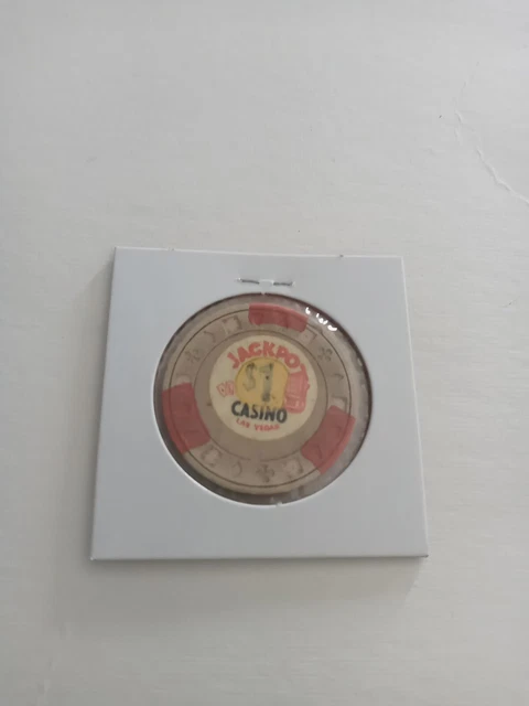1971 JACKPOT CASINO $1 Casino Chips, Obsolete Las Vegas Nevada, Ewing Mold, Rare