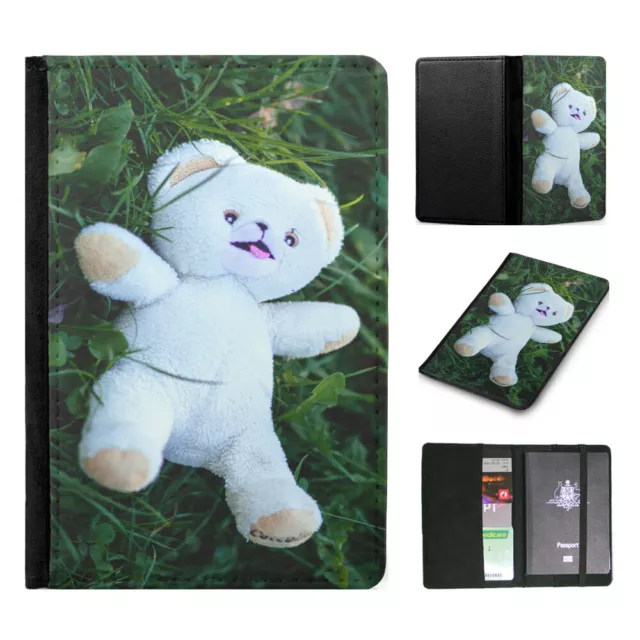 Passport Itinerary Organizer|Cute Cuddly White Teddy Bear #1