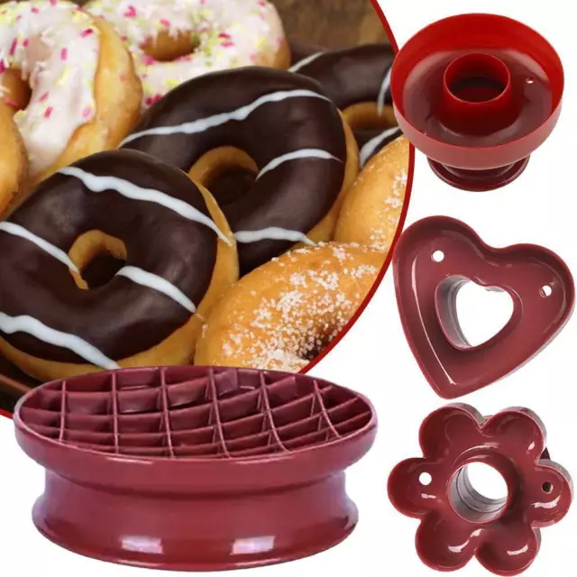 Donut Maker Cutter Mold Desserts Baking Doughnut Cookie Mould Tool DIY Cake R0L8