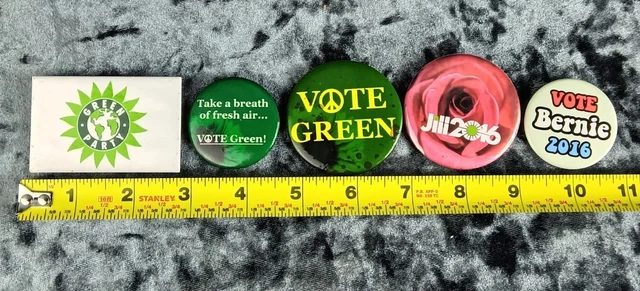Bernie Sanders Jill Stein Green Party 5 Political Buttons 3
