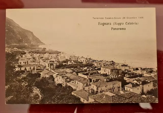 cartolina bagnara reggio calabria panorama formato piccolo '900