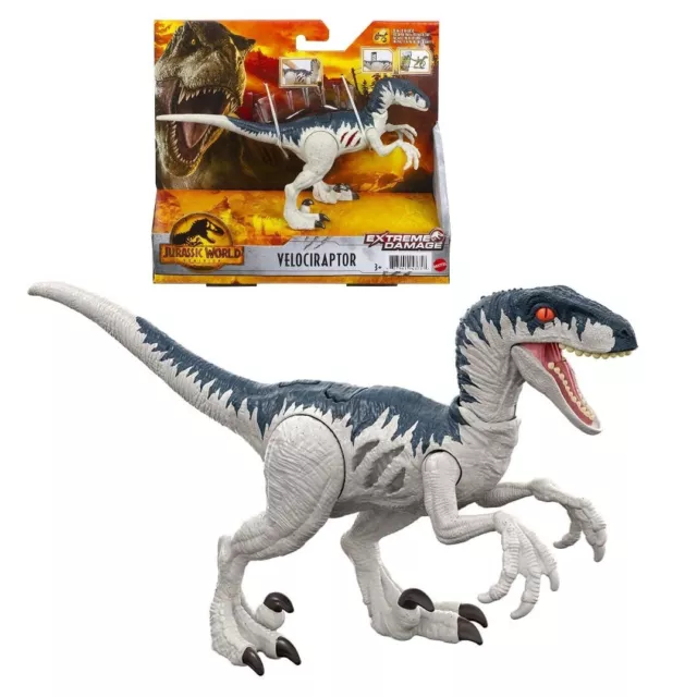 Jurassic World - Figurine de dinosaure Allosaurus - Dégâts extrêmes