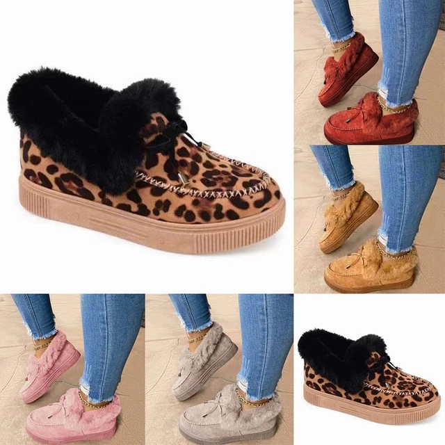 Stivali da neve donna cotone scarpe piatte alla moda e calde per il Wi