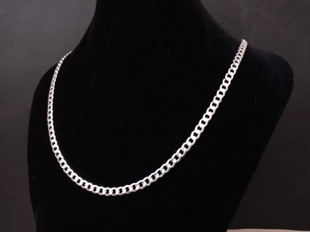 Chaîne Gourmette En Argent 925/1000 - Longueur 56 Cm - Comme Neuf