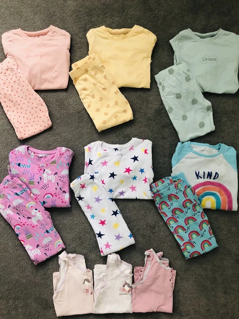 ❤️Large Girls NEXT Pyjamas Pj’s Nightwear Bundle 5-6 Years Snuggle Fit❤️