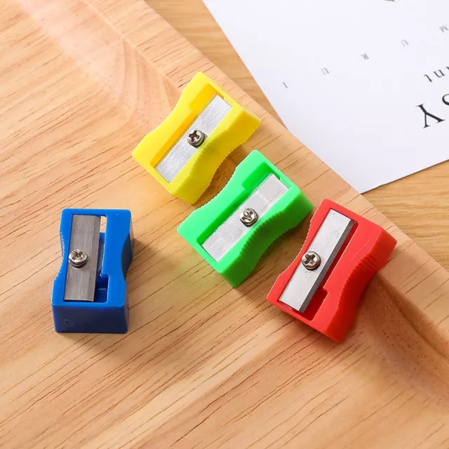 Stationery Pencil Sharpener Single Hole Plastic Sharpener Eyebrow Liner Cutting