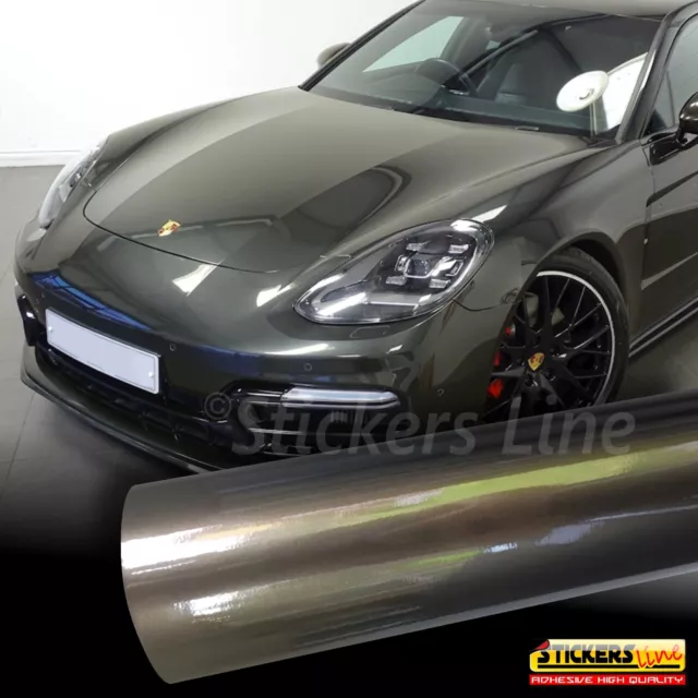 Pellicola adesiva GRIGIO SCURO Metallizzato Lucido wrapping auto moto wrap grey