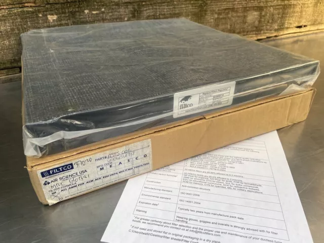 Air Science ASTS-001 GP Plus Carbon Filter Organics Solvents Hydrocarbons