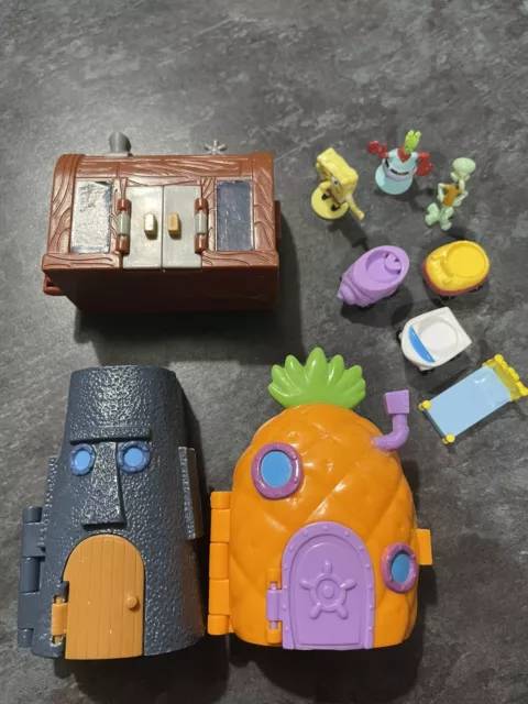 SpongeBob SquarePants mini houses krusty krab pineapple figures vehicles set