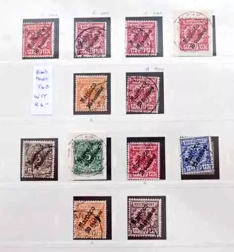 Auslandspost In Marokko Urige Spezialsammlung Mit Farben, Stempel, Viel Geprüft