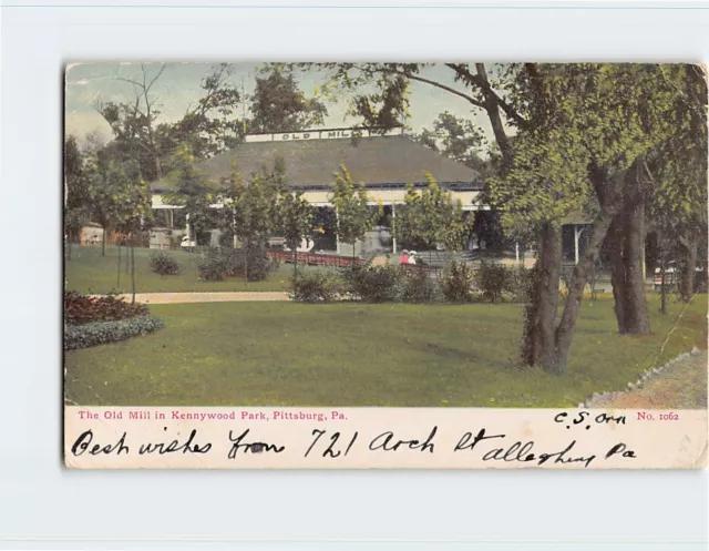 Postcard The Old Mill in Kennywood Park Pittsburgh Pennsylvania USA