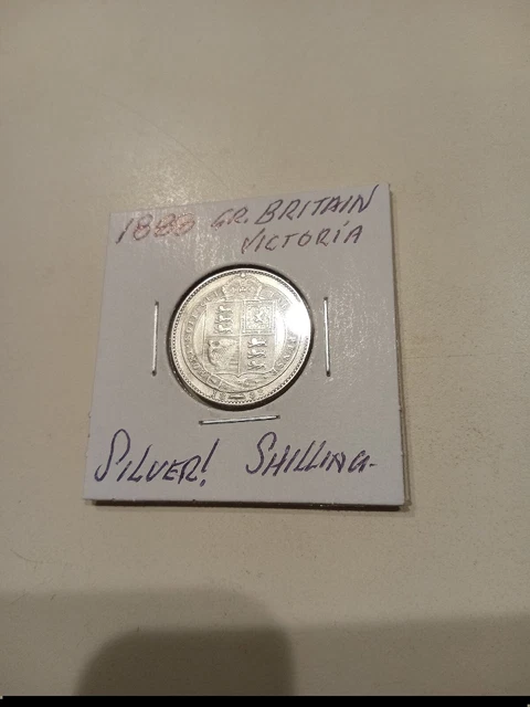 1888 Gr Britain 1 Shilling SILVER.