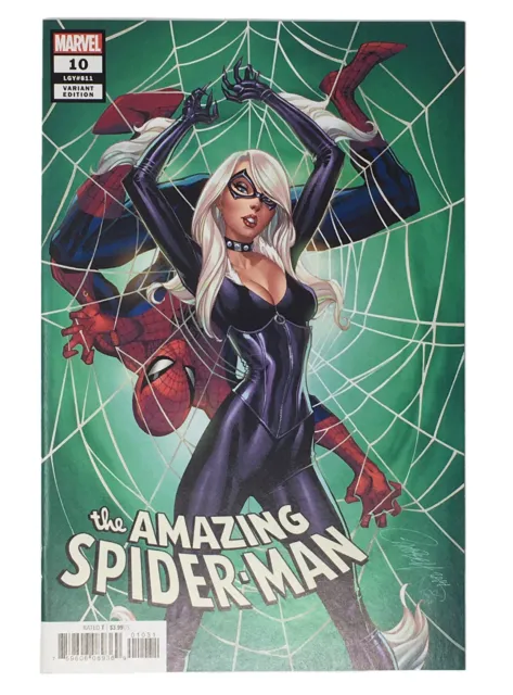 Amazing Spider-Man #10 (811) +/- NM 2019 J. Scott Campbell Black Cat Variant