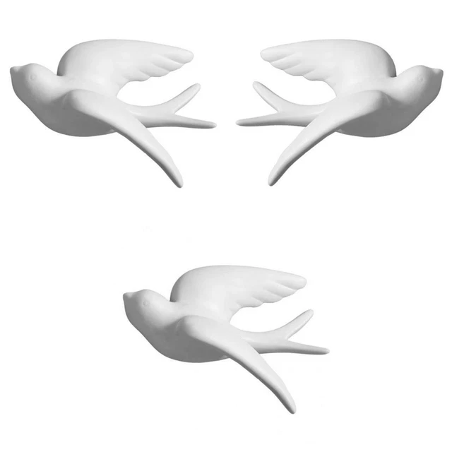 3 Teiliges Niedliches 3D Vogel Wandbild, Beliebte Wanddekoration, Heimzimmer