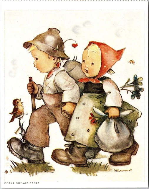 Hummel Ars Sacra 5836 Children Art Postcard Lithograph Print Card