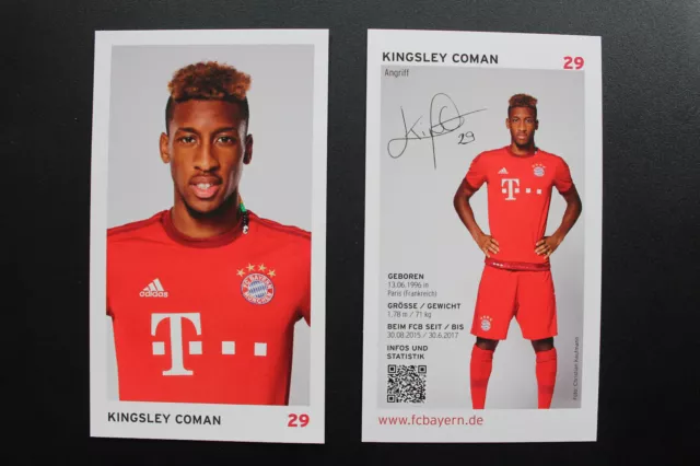 Kingsley Coman Autogrammkarten FC Bayern München Autogrammkarte Autogramm