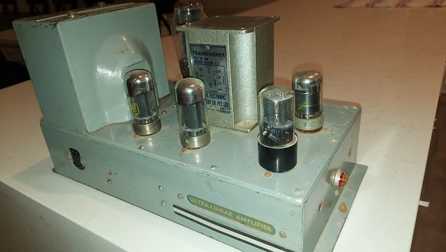 1960s VINTAGE A&R VALVE TUBE AMPLIFIER / MONO BLOCK ULTRALINEAR