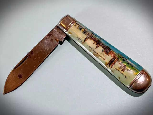 Vintage Collector Richards Sheffield England Souvenir Pocket Knife Parliament 3