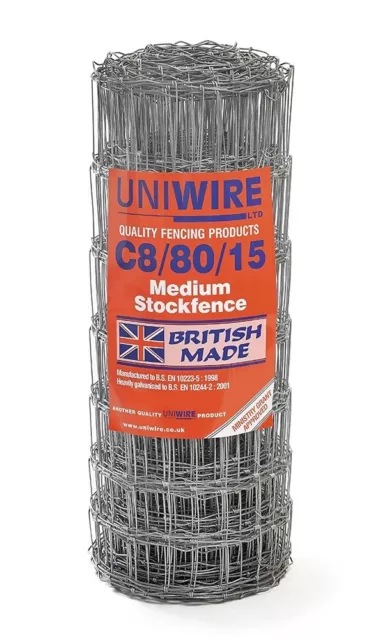 25m of Stock Fencing  C8/80/15 for Sheep / Cattle and ideal for garden fencing