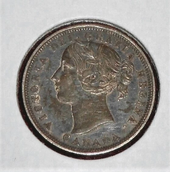 Scarce 1858 Canada .925 Silver 20 Cent Piece, Rare Top Grade, Lovely Tone!