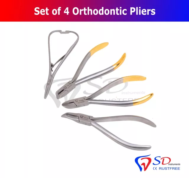 4x Distal End Ligature TC Wire Cutter Mathieu Needle Holder Weingart Orthodontic
